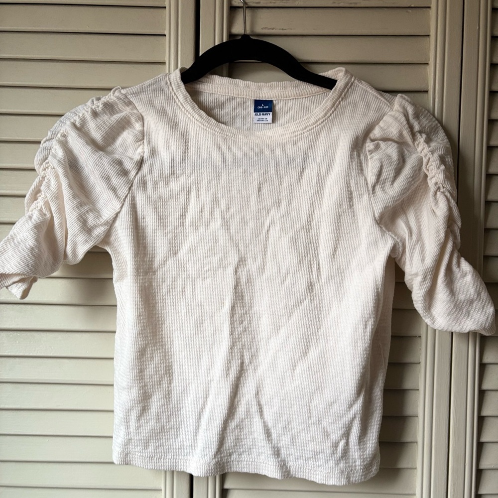 Old Navy Kids Long Sleeve Cream Top